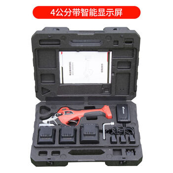 Anjieshun electric bamboo cutting scissors line four meters long high branch shears powerful pruning thick branches pruning shears rechargeable portable 25.2 volt 4 cm scissors