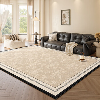 Y u-live carpet living room 2025 new style medieval style no-wash wipeable bedroom retro floor mat waterproof and anti-fouling high-end sofa s imitation cashmere-juan shadow rose 200 300cm hot-selling recommended size