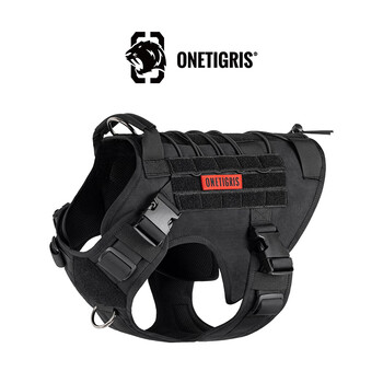 Onetigris yihu jianbing tactical dog harness k9 medium and large dog leash vest style outing dog harness night black original genuine xxs bust 33-46cm, recommended weight 5-15