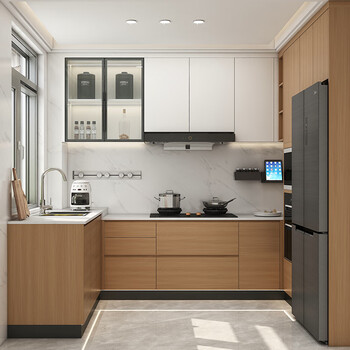 Oluoxun customized shenzhen integrated kitchen cabinets customized hong kong small apartment customized cabinets marble stove whole house furniture white