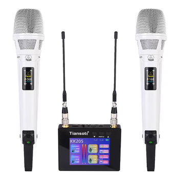Tiansot tissot kk205 wireless microphone internet celebrity anchor singing live outdoor touch screen microphone white one for two