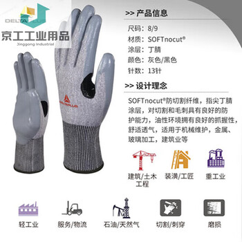 202057 d-level cut-resistant and puncture-resistant nitrile rubber wear-resistant work protection labor protection safety gloves 202022pu coating plus cowhide level 5 cut-resistant m