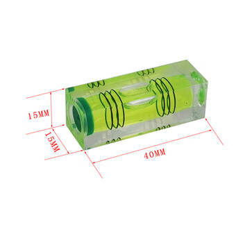 Ye yu high-precision mini level bubble small level bubble three-line flat bead level level ruler household level three-line square level 40x15x15mm green three-line model