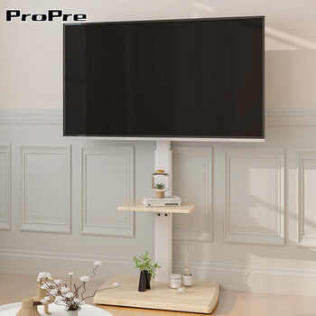Propre tv stand 32-80 inches floor-standing universal rack tv mobile stand video conferencing tv stand hisense skyworth home tv cart 37-80 white | wood grain cart premium edition