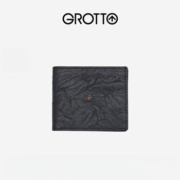 Gelegele classic short wallet genuine leather multi-slot card holder gift for men and women classic black (little boy) ready in stock