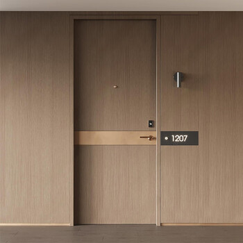 Hotel room entrance door solid wood door soundproof door modern minimalist furniture b&b room door customization factory hotel room entrance door