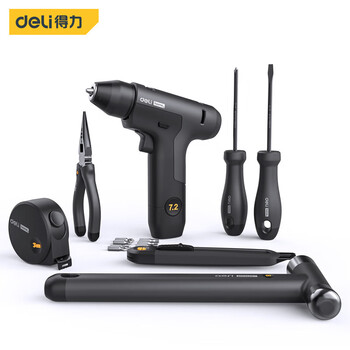 Deli ht0208 hand drill lithium electric drill brushless set home series electric screwdriver rechargeable hand drill 8-piece set ht0208