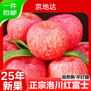 Jingdi dalochuan apple red fuji apple shaanxi fresh fruit new year's whole box large fruit 8.5 jin 80mm + straight from the source