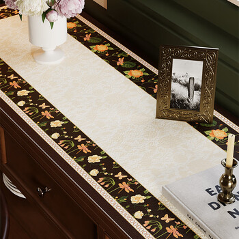 From now on, ouhua non-cloth leather dining table side cabinet mat entry door side cabinet mat entrance protection mat non-cloth leather - hanging frame 35*200cm