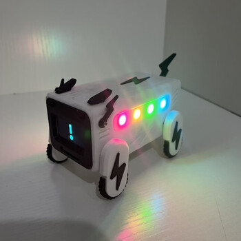 Xiaozhi ai combination kit artificial intelligence chat desktop robot dogman deepseek voice dialogue box lightning dog white + free burner + free burning tutorial