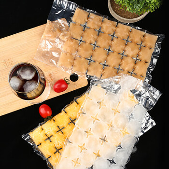Xiangyou town disposable ice bag 24 compartments/20 pieces frozen ice cube mold self-sealing edible beverage homemade diy material bag