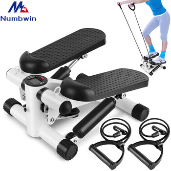 Upgraded stepper with tensioner, mini hydraulic stepper, small with display screen, counting household stepper, as shown in the picture