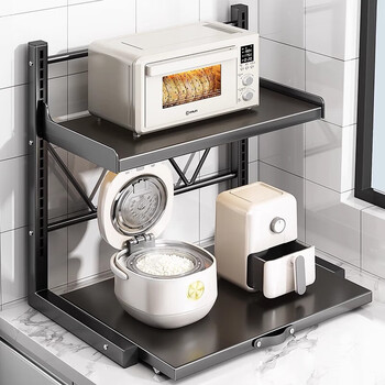 Youqin rice cooker storage rack multi-functional microwave oven shelf kitchen appliance countertop pull-out multi-layer storage rack
