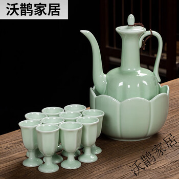Fengge electric heating kettle, yellow warm white cup ceramic set, household chinese style divider, lotus pot, ten cups with warm bowl - meizi qingli