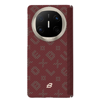 90% new blueo suitable for huawei matex6 mobile phone case huawei x6 mobile phone case collector's edition central axis magnetic kevlar gold password ultra-thin aramid fiber business protective cover red