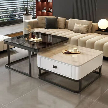 Gupujia slate coffee table living room modern simple light luxury small apartment hospitality tea table sofa glass side table balcony small corner table