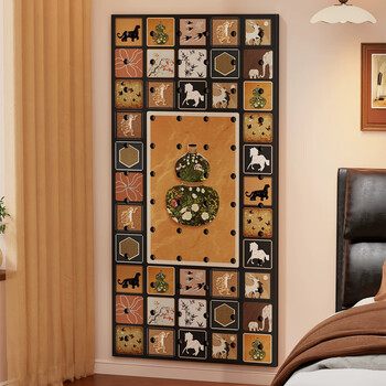 Lin jia boy solid wood hole board entry entrance storage rack style wall hanging hanger decorative display accessories multi-functional storage rack retro style black 60*120