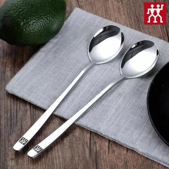 Zwilling german 304 stainless steel long-handled spoon 5-piece set non-stick food grade gift box large rice spoon 304 korean spoon 2 pieces in bulk