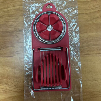 Lin yan egg cutter all six 304 stainless steel egg slicer household stainless steel egg cutter two-in-one preserved egg egg cutter red