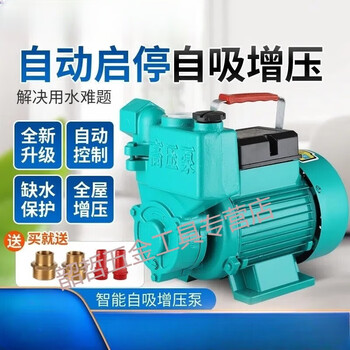Riqiang household fully automatic self-priming pump booster pump water well pump circulation pump pipeline pressure pump 220v self-priming pump 125w manual + take-over