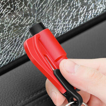 One-cent car hammer escape hammer window breaker car spring-type life-saving hammer safety hammer newbie activity 0.01 red