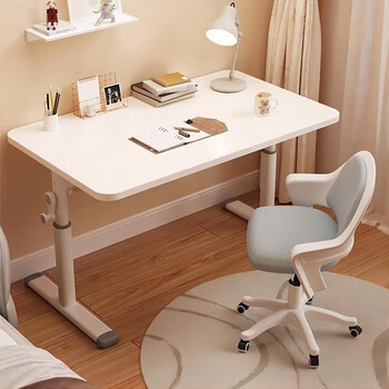 Yupin children's study table student desk home lifting writing desk and chair cover table bgz777 white 120*60