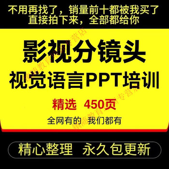 Film and television sub-shots and visual language ppt training courseware script design audition language lesson plan network disk without express delivery