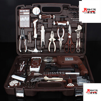 Yingtang imported quality multi-functional tool box set repair electrician set home car fifth version e122 wired electric drill