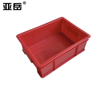 Yayue red plastic turnover box thickened logistics box industrial storage and sorting box transfer plastic basket rectangular material box outer diameter 410*300*150mm