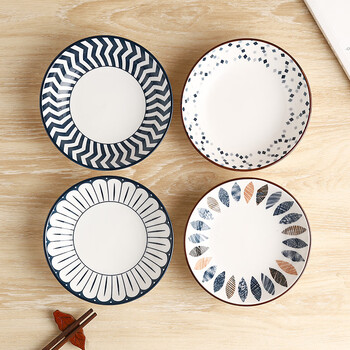 Maisiniang underglaze color japanese-style 5-inch spit-bone dish, small dish, dipping dish, household condiment dish, vegetable dish, ceramic garbage plate, japanese-style 5.75-inch small dish, 4 colors