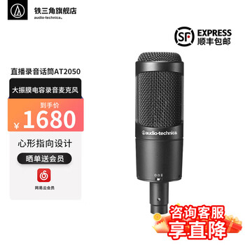 Audio-technica at2050 condenser microphone mobile live broadcast equipment set karaoke chorus anchor recording microphone professional audio equipment live broadcast microphone at2050 microphone