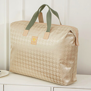 Oxford cloth clothes and quilt storage bag, summer quilt four-piece set, blanket tote bag, thickened quilt bag, moving artifact, champagne color/thick oxford cloth storage bag, large size 78*65cm, holds 5-7 pounds of quilts