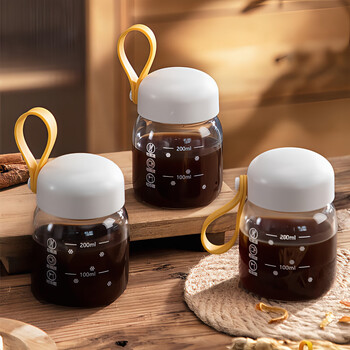 Home katei story japanese traditional chinese medicine sub-bottle food-grade heatable glass chinese medicine container sealed jar portable chinese medicine cup