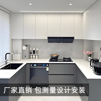 Wen yijia hangzhou cabinet solid wood double-layer board quartz stone countertop kitchen stove integrated decoration integrated kitchen cabinet solid wood multi-layer board cabinet pet cabinet door quartz 1 meter