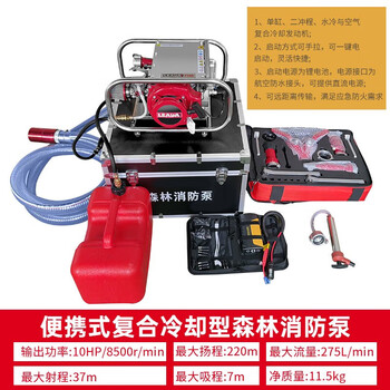 Enter portable forest fire-fighting water pumps, backpack-type forest fire-fighting high-pressure water pump accessories, grassland water pumps, relay pumps, forest composite cooling fire-fighting water pump combination one