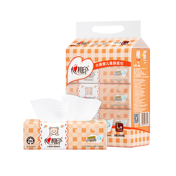 Xinxiangyin baby tissue paper 3 layers 120 sheets * 3 packs plus size l (available for mothers and infants, baby tissue sold in packages)