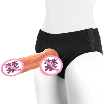 Mystery wearable simulated dildo pull-up pants for men and women, sex appliances, penis tools, reproductive stimulator, wearable pants + mini size, no vibration - min, small diameter 3cm