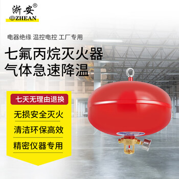Zhe'an heptafluoropropane gas fire extinguisher hanging precision instrument national fire certification 16kg hanging heptafluoropropane (temperature sensing type)