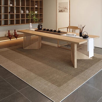 Fantasy new chinese style zen tea room floor mat, classical chinese style special carpet under the tea table, living room balcony for drinking tea, sunset belgian velvet tea room large carpet 200*300cm