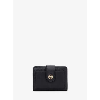 Michael kors women's mini card holder compact, portable and practical folding wallet with coin bag black f