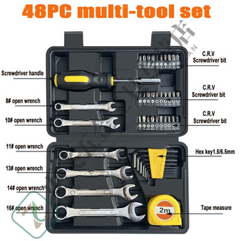 Sailoto multifunctional hardware tool set for woodworking, auto repair and home use jt8158 jt-8048