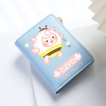 Eggman party peripheral coin purse cute cartoon animation game male and female students korean version large capacity children's card holder blue 3