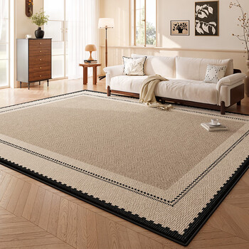 Y u-live carpet living room antique style 2025 new no-wash wipeable sofa bedroom carpet mat high-end household light luxury simple loop pile-zhiji-breathable non-slip version 240*340cm 0 formaldehyde no odor