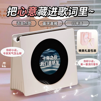 Wanhuo's best friend's birthday gift for girls, practical, heart-warming, high-end, niche and exquisite, gift for girlfriend, smart audio, bluetooth speaker, floating display lyrics ornaments, high appearance