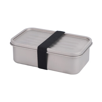 Rsrddy pure titanium lunch box fresh-keeping outdoor sealed lunch box portable refrigerator storage box handle foldable lunch with steam rack shrink strap