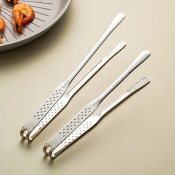 Onlycook316l stainless steel clip, long handle barbecue clip, fried steak clip, kitchen special food bread baking clip-large