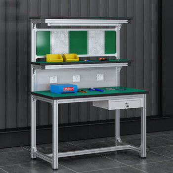 Kegan diy aluminum alloy anti-static workbench aluminum profile operating table computer table workshop factory assembly line assembly table repair table can be customized including accessories 1000*600*1600 single pump