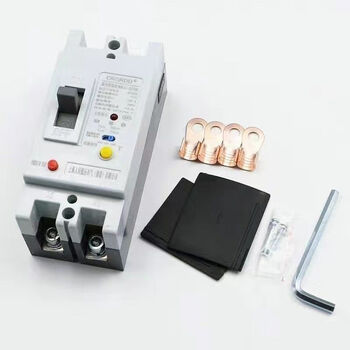 Leakage protection switch 2p high-power lightning protection type leakage protection two boxes 220v household main switch 100a125a250a with light leakage 2-phase 220v with leakage copper nose installation tool 80a