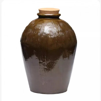 Shantou lincun commercial ceramic wine jar old-fashioned earthenware wine jar 5 jins 10 jins 20 jins 30 jins 50 jins vinegar jar yellow earthenware wine jar 10 jins wine jar thickened wood