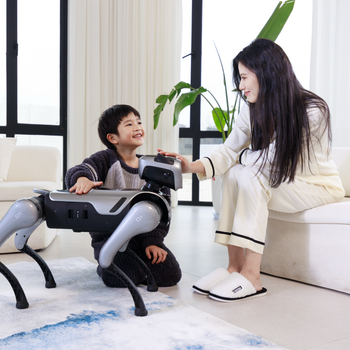 Miss dolphin robot dog ai robot large model bionic intelligent interaction accompanying alpha electronic dog quadruped robot mechanical dog patrol inspection automatically follows remote control robot dog edu version robot dog